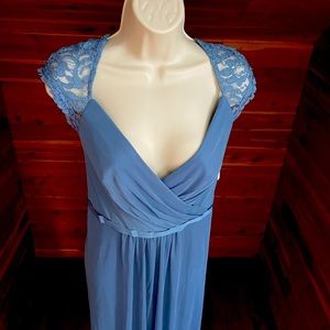 Steele blue David’s Bridal dress